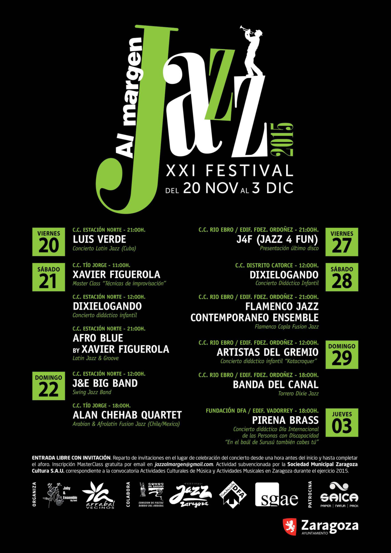 Xxi Edición De Jazz Al Margen 2015 Zaragozala Qué Hacer En Zaragoza