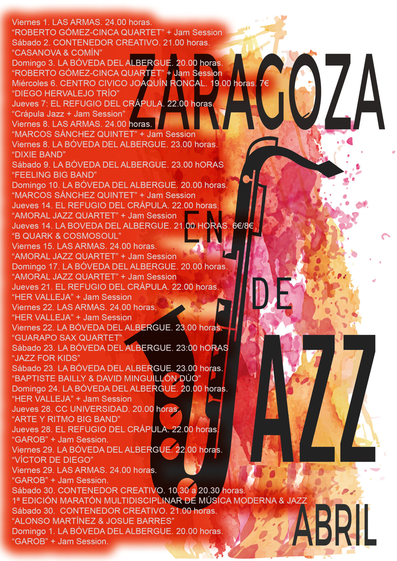 Zaragoza En Clave De Jazz Durante El Mes De Abril Zaragozala Qué Hacer En Zaragoza