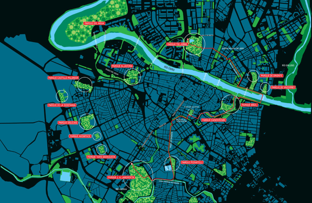 Plano de las Rutas de los Parques