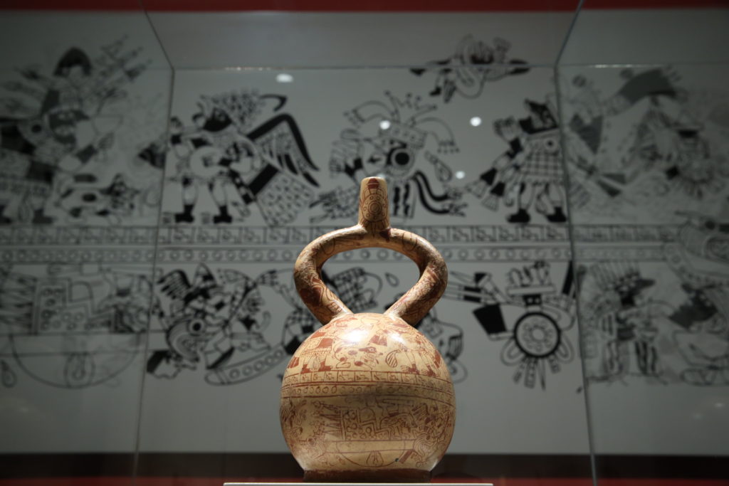 Pieza de la exposición El arte mochica del antiguo Perú. Oro, mitos y rituales en CaixaForum Zaragoza