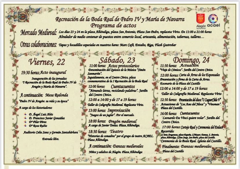  Recreación Histórica En Alagón La Boda Real De Pedro Iv De Aragón Y María De Navarra Zaragozala   Qué Hacer En Zaragoza