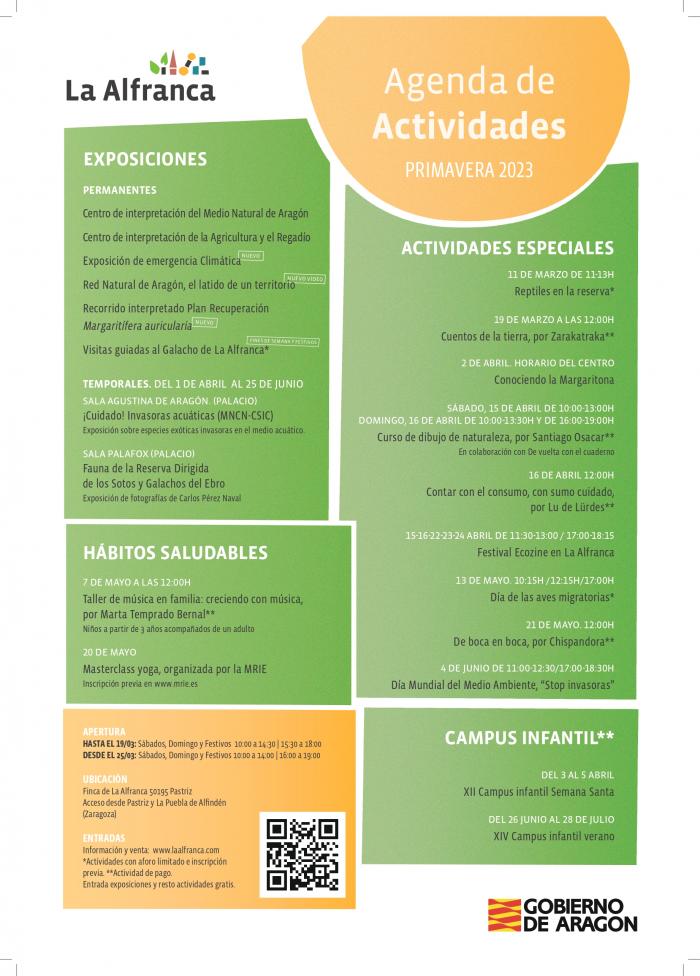  La Alfranca Lanza primavera 2023 Con Actividades Ambientales Y Culturales Para Todos Los Públicos Zaragozala   Qué Hacer En Zaragoza