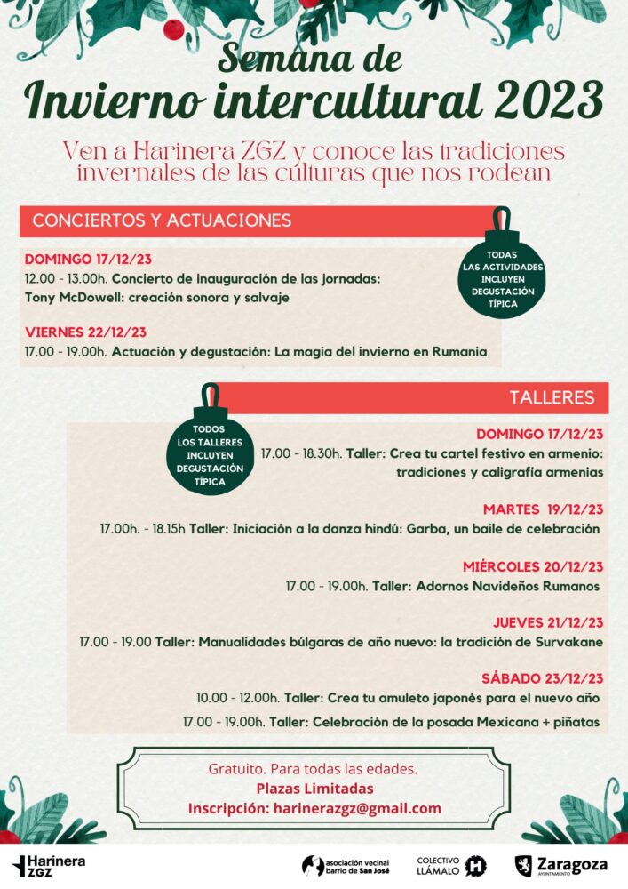 Semana De Invierno Intercultural 2023 Un Festival De Culturas En Harinera Zgz Zaragozala Qué Hacer En Zaragoza