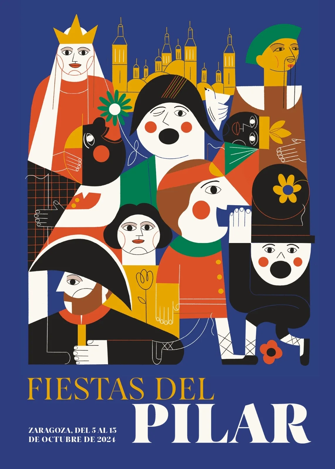 Cartel Fiestas Del Pilar 2024 El Cartel De Las Fiestas Del Pilar 2024 Es gigantes Y Cabezudos Zaragozala Qué Hacer En Zaragoza