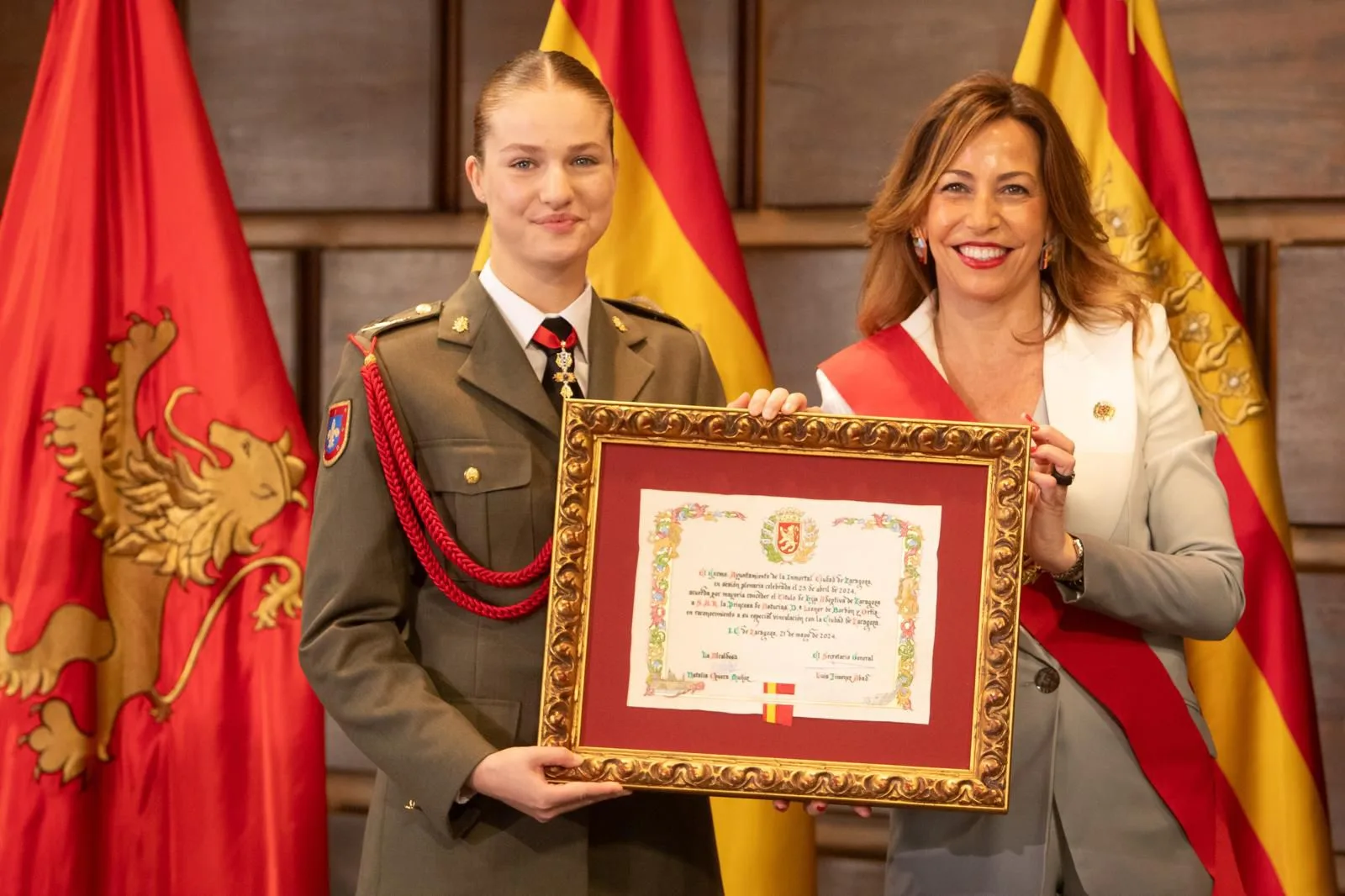 La Princesa Leonor, hija adoptiva de Zaragoza