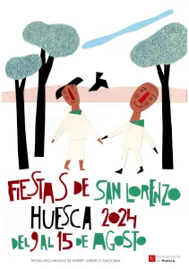 Cartel Fiestas de San Lorenzo 2024 en Huesca