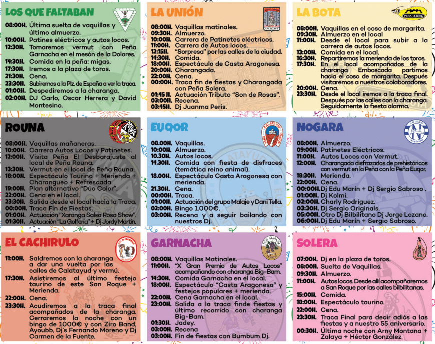 Fiestas San Roque 2024 Calatayud
