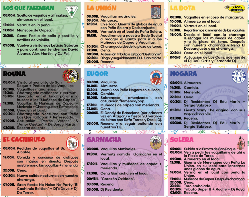 Fiestas San Roque 2024 Calatayud