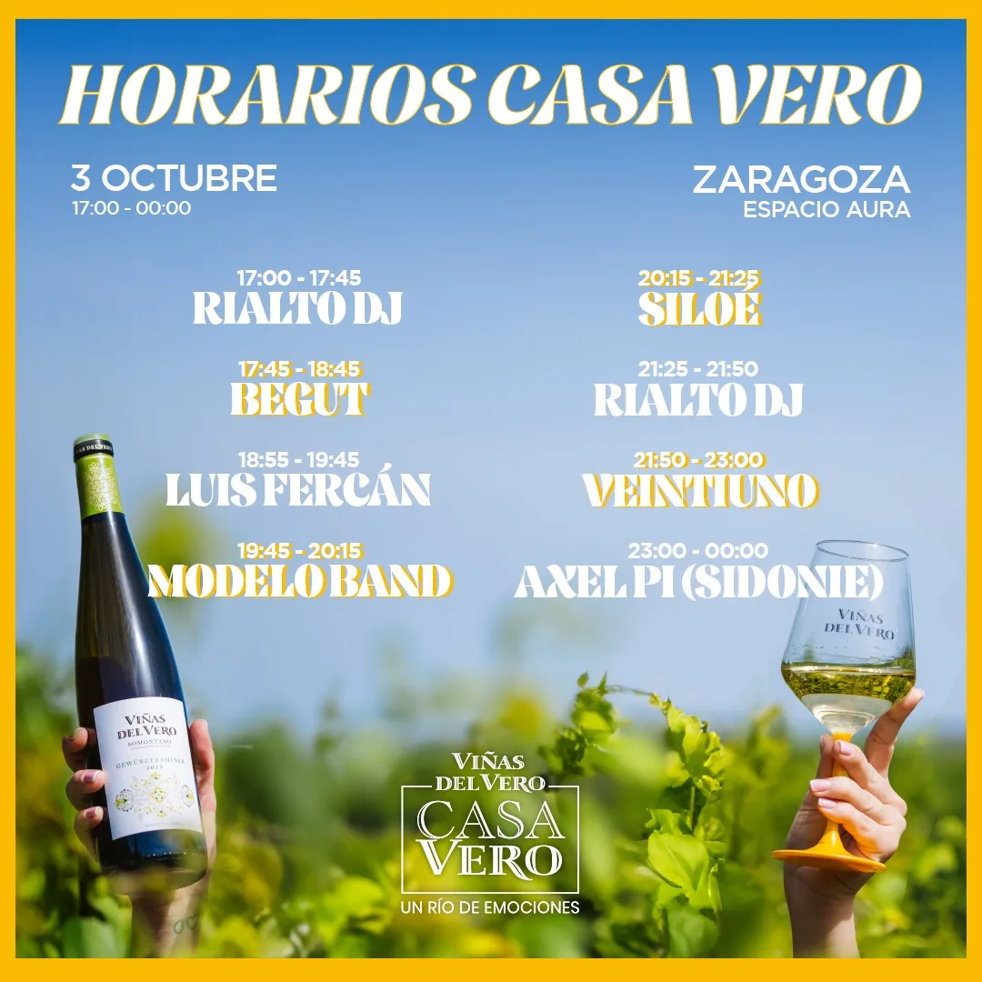 horarios casa vero fiestas del pilar 2024