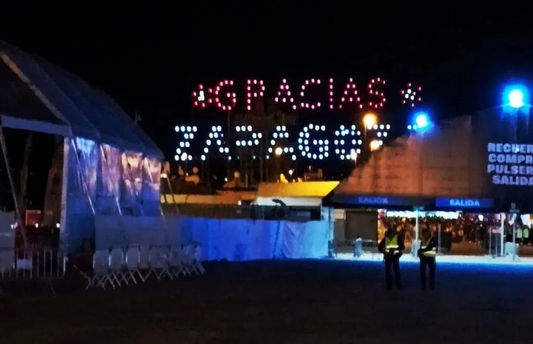 Espectáculo De Drones En Valdespartera El Espectáculo De Drones En Las Ferias De Valdespartera Ilumina Las Fiestas Del Pilar Zaragozala   Qué Hacer En Zaragoza