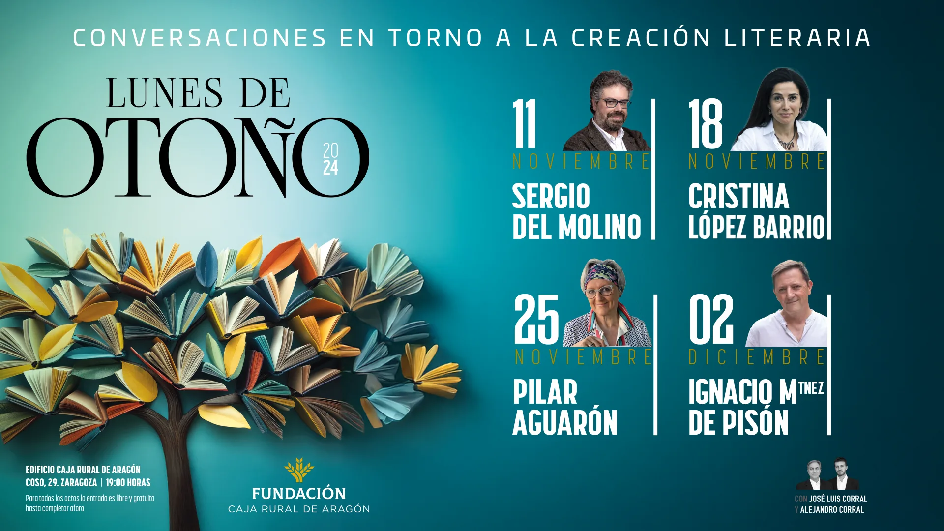 Lunes de Otoño 2024 ciclo literario zaragoza