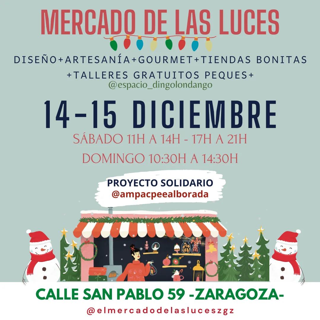 mercado de las luces diciembre navidad