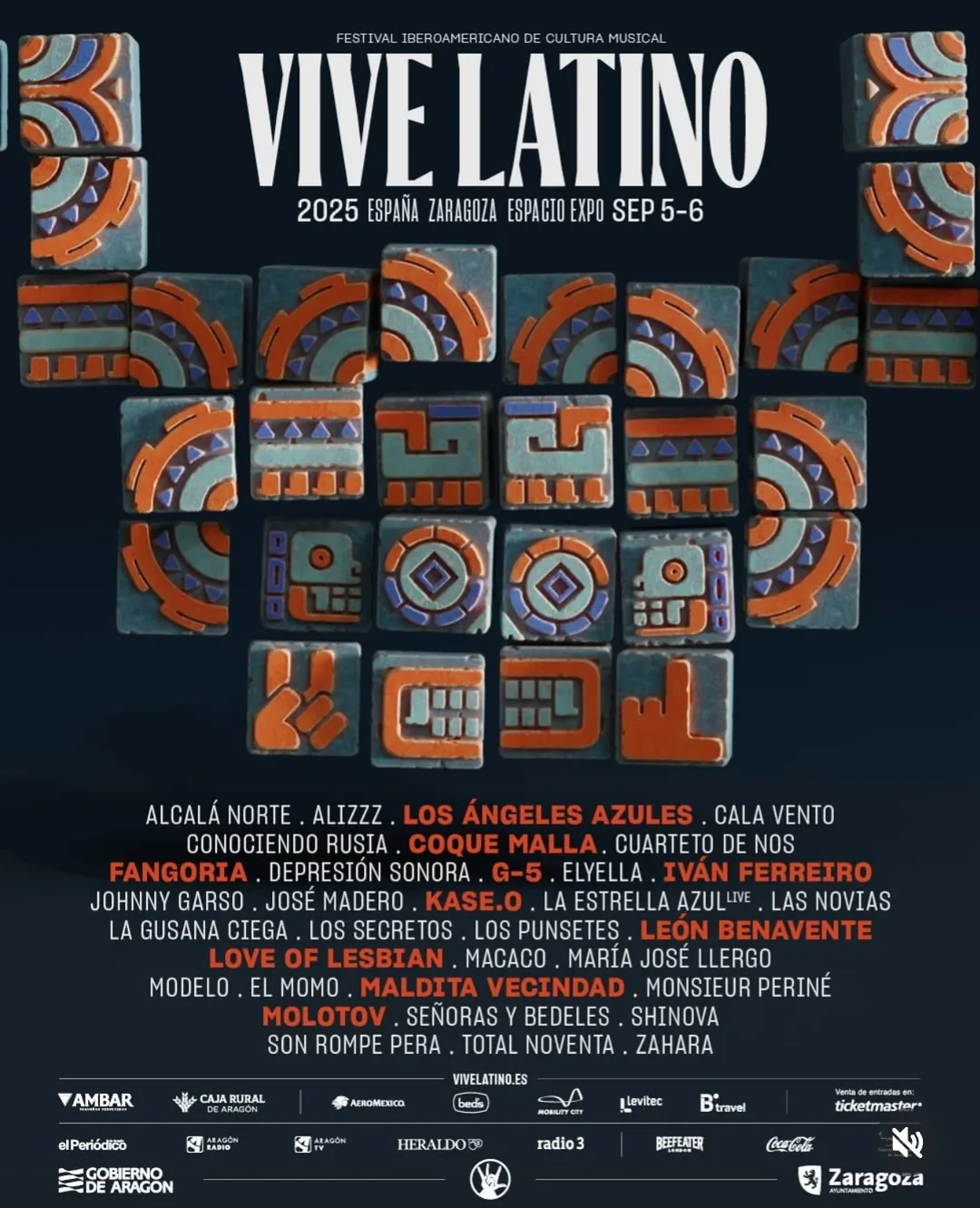 Cartel Vive Latino Zaragoza 2025