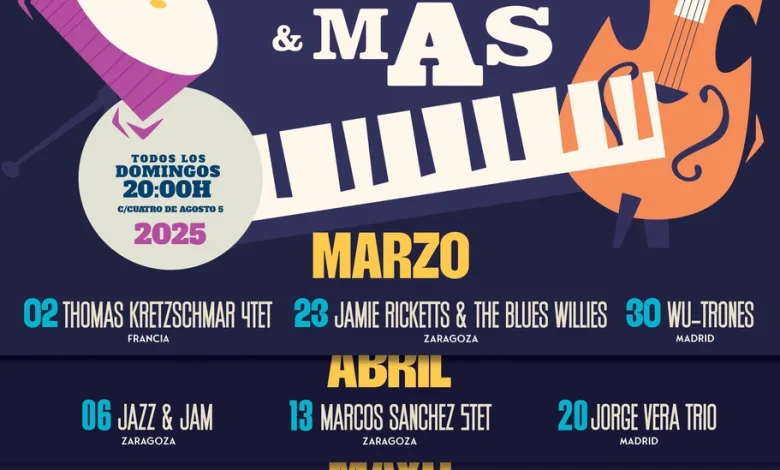 Jazz  Mas Rock and Blues 2025 Octava Edición Del Ciclo Jazz  Más Del Rock  Blues Zaragozala   Qué Hacer En Zaragoza