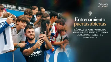 Entrenamiento puertas abiertas Real Zaragoza 5 de abril