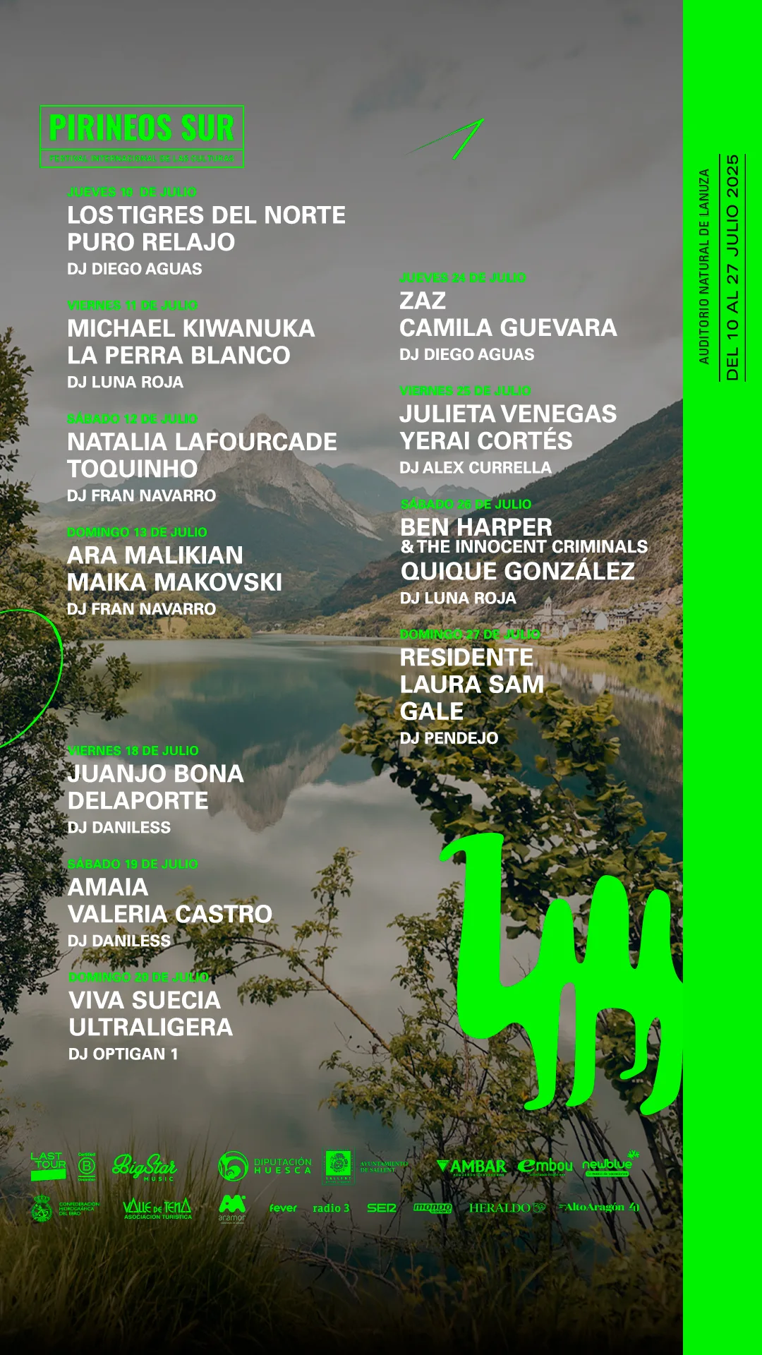 Conciertos Pirineos Sur 2025