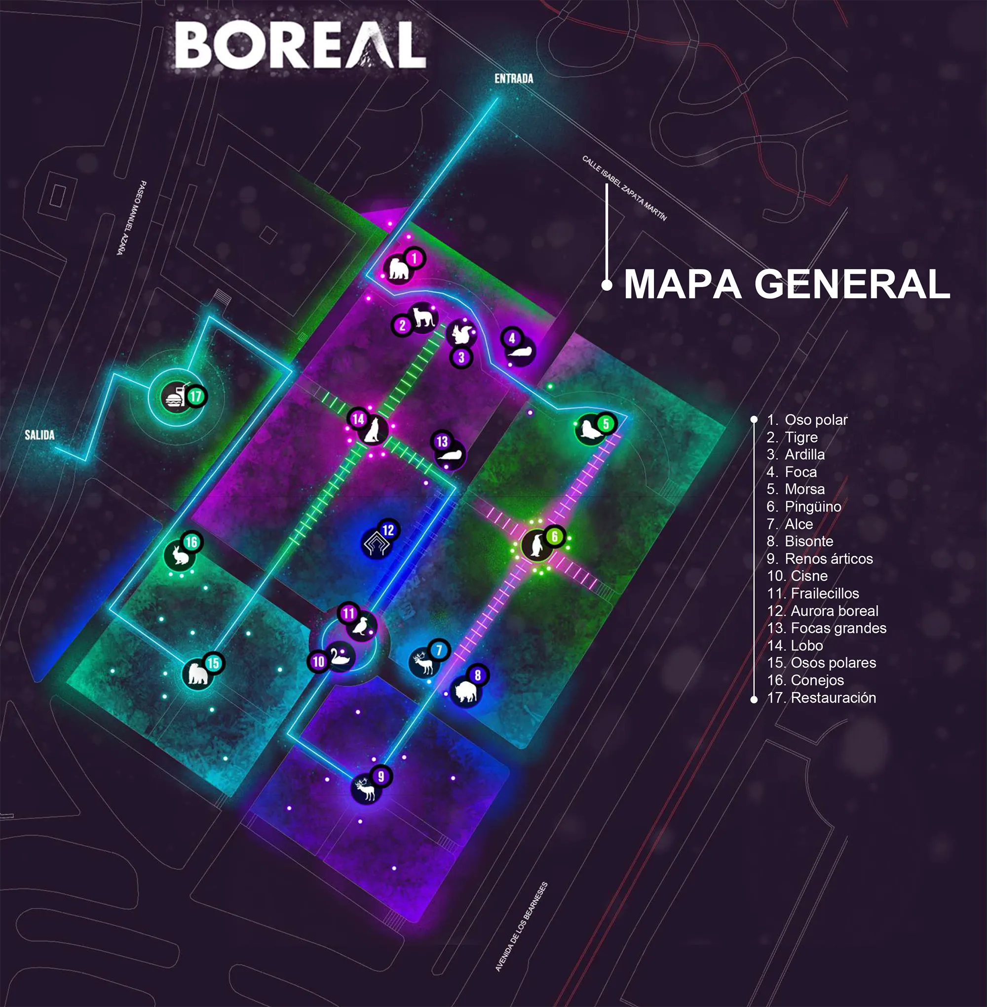 Mapa Boreal Naturaleza Encendida Zaragoza