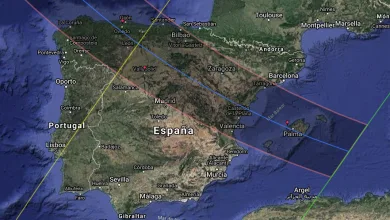 Mapa Eclipse solar en Zaragoza