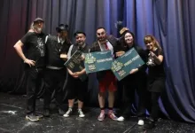 Seven People Stand on a Stage Smiling Holding Large Blue Award Plaques and Trophies After Winning a Prize Zaragoza Qué Hacer En Zaragoza Zaragozala Qué Hacer En Zaragoza