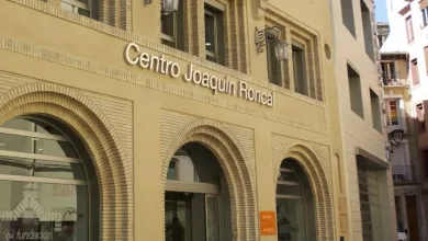 Facade of Centro Joaquín Roncal a Beige Brick Building with Arched Windows and a Prominent Sign Reading centro Joaquín Roncal Above the Entrance Zaragoza   Qué Hacer En Zaragoza Zaragozala   Qué Hacer En Zaragoza
