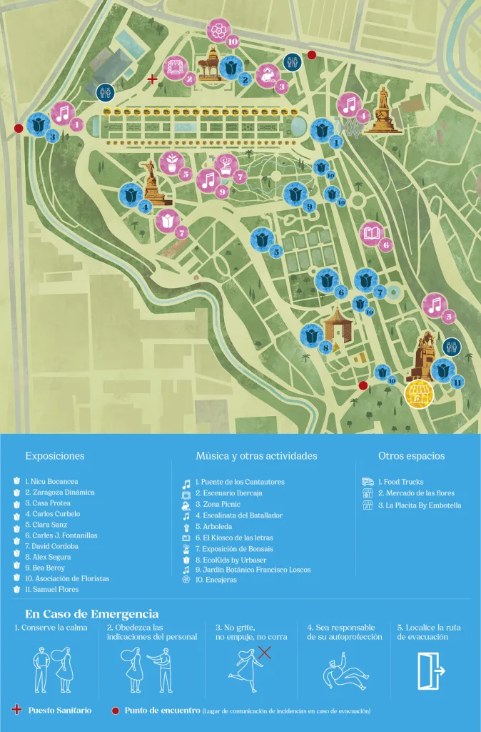 Plano Zaragoza Florece 2026 Mapa Zaragoza Florece 2026 Guía Para Recorrer El Parque Grande Zaragozala Qué Hacer En Zaragoza