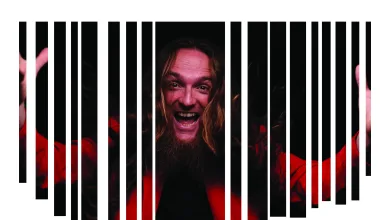 Poster for Pepe Lirrojo Featuring a Barcode style Overlay Revealing a Joyful Man with Long Hair Beneath Wearing Red Spanish Tagline Below Zaragoza   Qué Hacer En Zaragoza Zaragozala   Qué Hacer En Zaragoza