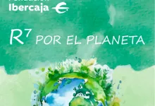 Fundación Ibercaja Campaign Poster Promoting Planet Care with a Watercolor Globe and the Text r7 Por El Planeta Zaragozala | Agenda Cultural Ocio Y Planes En Zaragoza Zaragozala Qué Hacer En Zaragoza