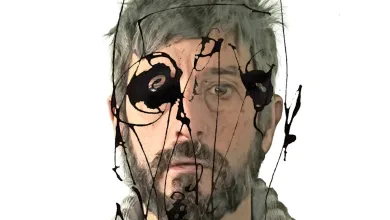 Portrait of a Bearded Gray haired Man in a Striped Sweater Overlaid with Black Abstract Ink Markings and the Name alonso Q at the Top alonso Q Cierra La Temporada Del Teatro Del Mercado Zaragozala Qué Hacer En Zaragoza