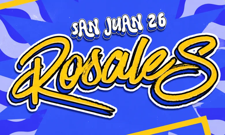 Graffiti style Banner with san Juan 26 Above and a Large Yellow Script Word on a Blue Abstract Background Fiestas De Rosales Del Canal 2026 Programa Completo Zaragozala Qué Hacer En Zaragoza