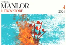 Festival Poster for Manlòr Il Trovatore 2026 with Bold Black manlor and Red il Trovatore over a Blue Textured Background and Flames Start Below the Text in the Foreground Zaragozala | Agenda Cultural Ocio Y Planes En Zaragoza Zaragozala   Qué Hacer En Zaragoza