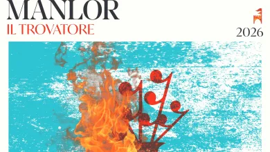 Festival Poster for Manlòr Il Trovatore 2026 with Bold Black manlor and Red il Trovatore over a Blue Textured Background and Flames Start Below the Text in the Foreground Zaragozala | Agenda Cultural Ocio Y Planes En Zaragoza Zaragozala   Qué Hacer En Zaragoza