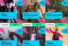 Collage of La Immortal Festival Posters with Cyan Title Cards and Pink Geometric Shapes Showing Film Titles and June Dates Zaragozala | Agenda Cultural Ocio Y Planes En Zaragoza Zaragozala Qué Hacer En Zaragoza