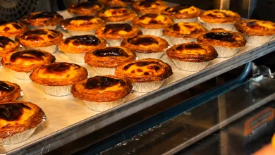 Rows of Golden Custard Tarts on a Baking Tray Inside an Industrial Oven Pasteles De Nata Abre Natas Douro En Zaragoza Zaragozala Qué Hacer En Zaragoza