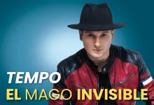 Poster of a Man in a Black Hat and Red black Jacket Against a Blue Gradient with the Bold Text tempo El Mago Invisible Zaragozala | Agenda Cultural Ocio Y Planes En Zaragoza Zaragozala Qué Hacer En Zaragoza