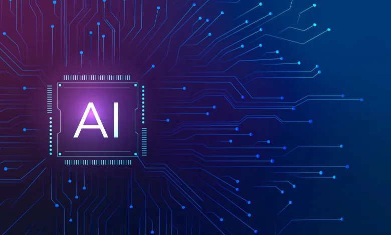 Glowing Ai Processor on a Blue purple Circuit board Background Illustrating Artificial Intelligence Tech Formación En Inteligencia Artificial Zaragoza Supera 3000 Inscritos Zaragozala Qué Hacer En Zaragoza