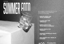 Promotional Poster for Festival Summer Foto with a Tilted Glass on a White Surface and a List of Photographers on the Right Plus Fundación Ibercaja 150 Logos Zaragozala | Agenda Cultural Ocio Y Planes En Zaragoza Zaragozala Qué Hacer En Zaragoza