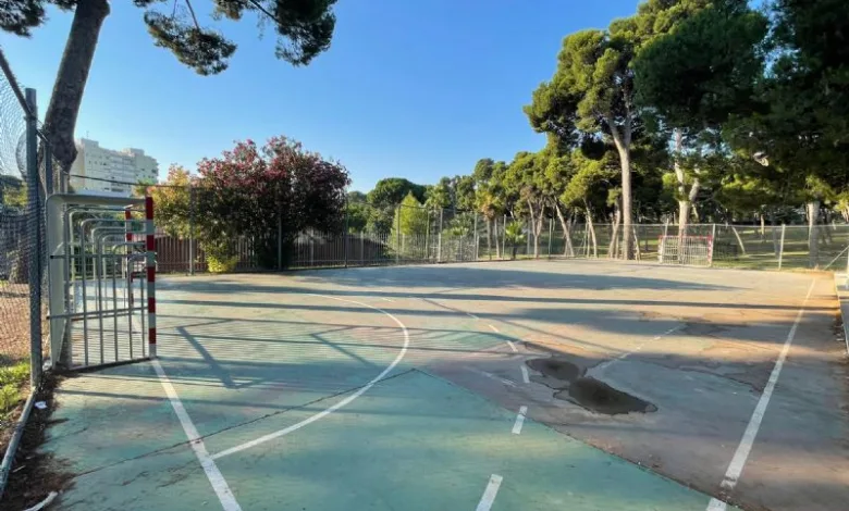 Outdoor Sports Court with Green Surface White Lines a Chain link Fence and Tall Trees Under a Bright Blue Sky Zaragozala | Agenda Cultural Ocio Y Planes En Zaragoza Zaragozala Qué Hacer En Zaragoza