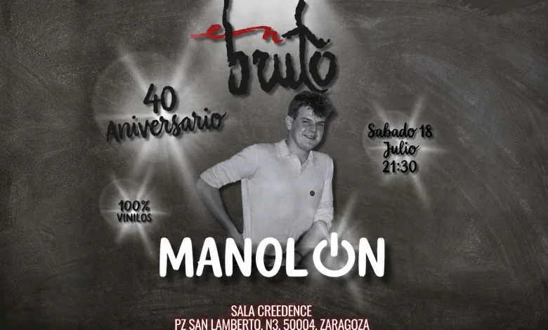 Cartel De Fiesta Manolón 40 Aniversario Sábado 18 De Julio 2130 Sala Creedence Zaragoza 100 Vinilos Zaragozala | Agenda Cultural Ocio Y Planes En Zaragoza Zaragozala Qué Hacer En Zaragoza