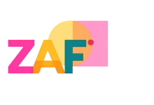 Colorful Logo with Bold Pink Z Orange yellow A and Teal F Layered over an Orange Circle on a Pink Square Background Zaragozala | Agenda Cultural Ocio Y Planes En Zaragoza Zaragozala Qué Hacer En Zaragoza