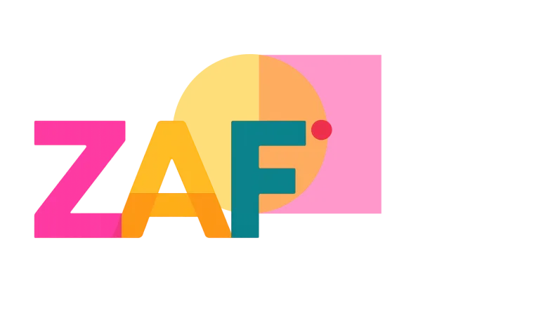 Colorful Logo with Bold Pink Z Orange yellow A and Teal F Layered over an Orange Circle on a Pink Square Background Zaragoza Art Fair 2026 Fechas Sedes Y Programación Zaragozala Qué Hacer En Zaragoza