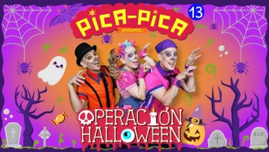 Colorful Halloween Show Poster for Pica pica Three Performers in Festive Makeup Posing Together with operaciÓn Halloween Beneath and a Spooky Purpleorange Background Pica Pica En Zity 2026 Fecha Horario Y Entradas Zaragozala Qué Hacer En Zaragoza