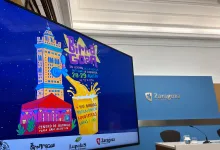 Colorful Festival Poster on a Screen Advertising Birragoza in Zaragoza with a Beer Mug Splash Tents and Date August 2829 Zaragozala | Agenda Cultural Ocio Y Planes En Zaragoza Zaragozala Qué Hacer En Zaragoza