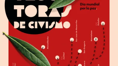 Promotional Poster for Augustoctober 2026 with Bold Typography World Peace Message Map like Dotted Routes and Green Leaves Logos for Zaragoza Ayuntamiento Zaragozala | Agenda Cultural Ocio Y Planes En Zaragoza Zaragozala   Qué Hacer En Zaragoza