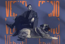 Promotional Concert Poster Showing a Man Seated on a Chair with Two Dogs Overlaid by Tall Orange Vertical Lettering on a Blue Background Date at Bottom 22 De Agosto Depedro En Veruela Concierto Con Entradas Agotadas Zaragozala   Qué Hacer En Zaragoza