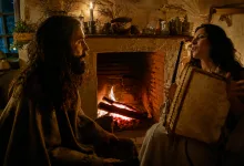 Bearded Man with Long Hair Sits Beside a Warm Fireplace While a Woman Plays a Hammered Dulcimer Candle and Jars Decorate the Mantel Zaragozala | Agenda Cultural Ocio Y Planes En Zaragoza Zaragozala   Qué Hacer En Zaragoza