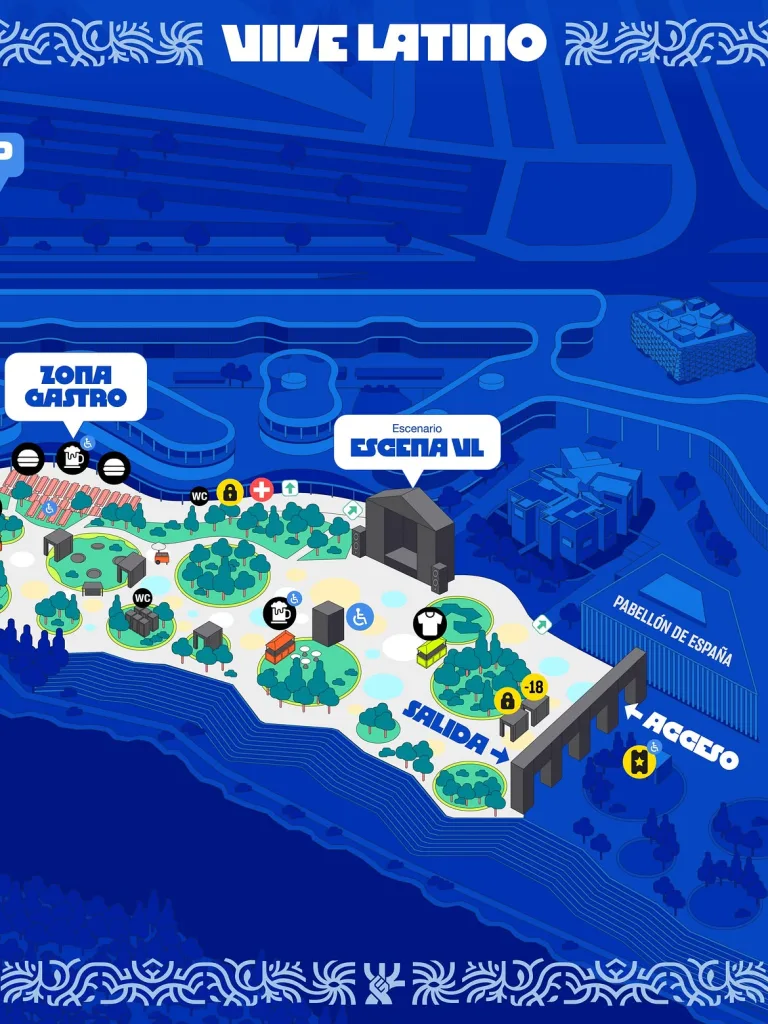 Acceso Zona Gastro Y Escena Vl En El Plano De Vive Latino Zaragoza 2026 Plano De Vive Latino Zaragoza 2026 Recinto Y Servicios Zaragozala Qué Hacer En Zaragoza