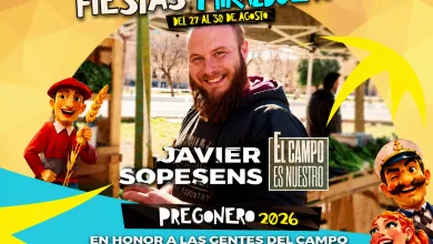 Colorful Festival Poster Featuring a Smiling Man in a Hoodie Cartoon Mascots and Bold Spanish Text Promoting Fiestas Mirabueno on Aug 2730 2026 local Celebration Las Fiestas Miralbueno 2026 Ya Tienen Pregonero Zaragozala Qué Hacer En Zaragoza