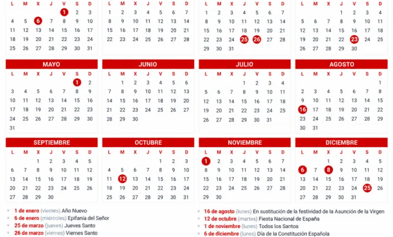 Calendario Laboral Aragon 2027
